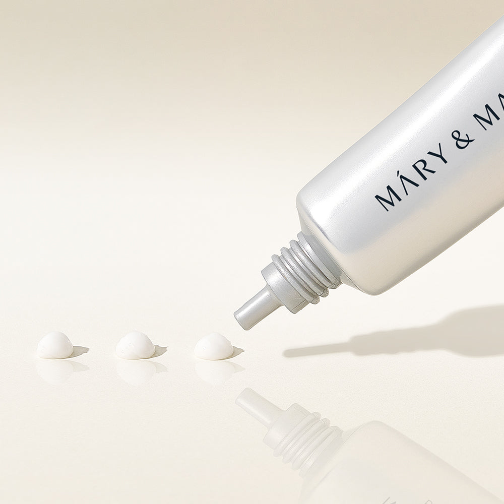 Texture de la crème yeux MARY&MAY Tranexamic Acid + Glutathione Eye Cream