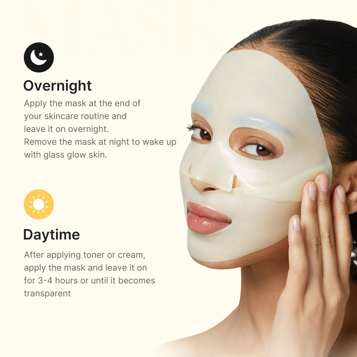 Utilisation du masque Medicube Kojic : la nuit ou 3 à 4 heures en journée