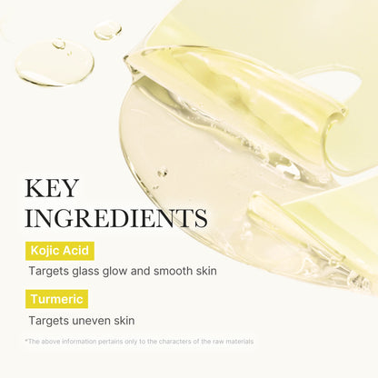 Ingrédients clés du masque Medicube : acide kojique et curcuma