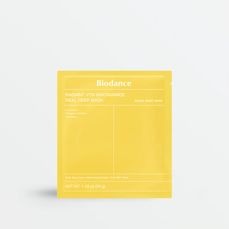 Biodance Radiant Vita Niacinamide Real Deep Mask – Masque hydrogel éclat à la niacinamide