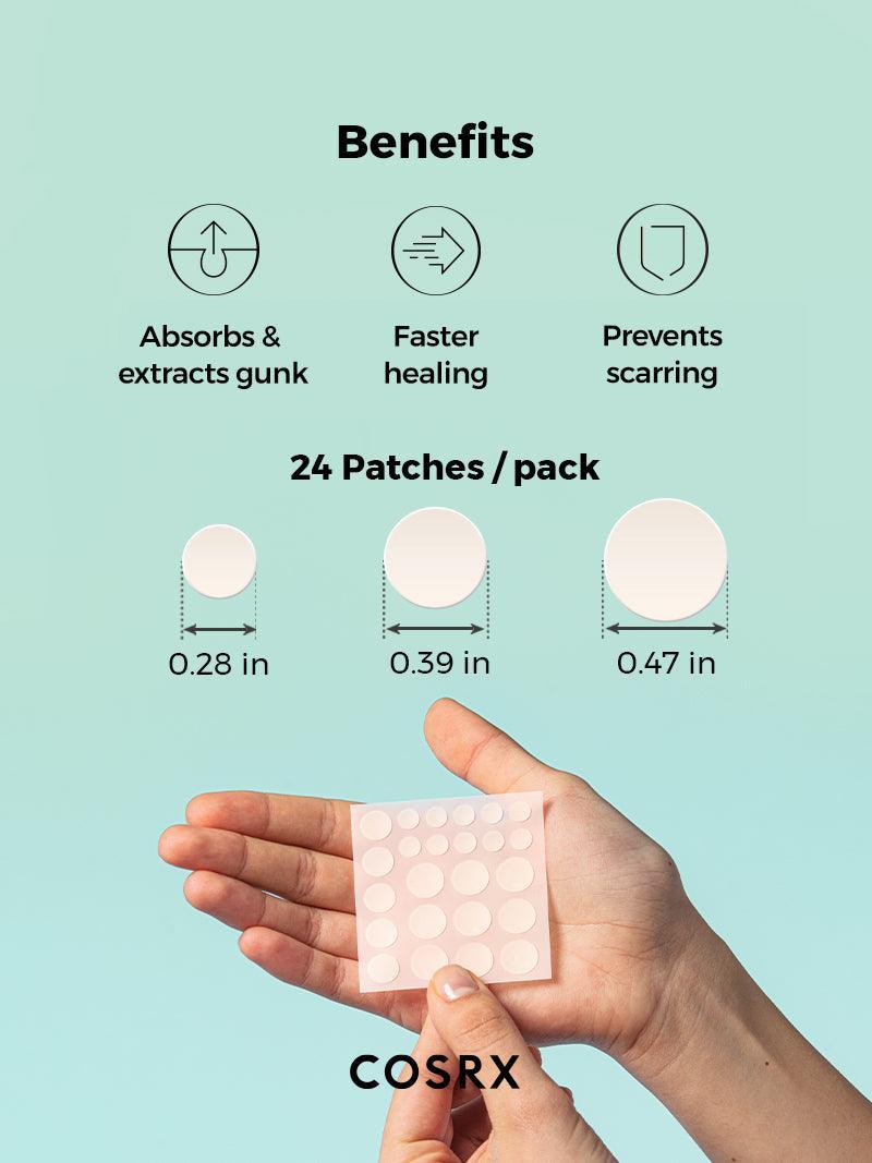 Patchs COSRX : 3 tailles, 24 patchs par boîte