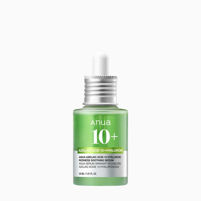 Sérum ANUA Azelaic Acid 10 Hyaluron Redness Soothing Serum, flacon pipette de 30 ml