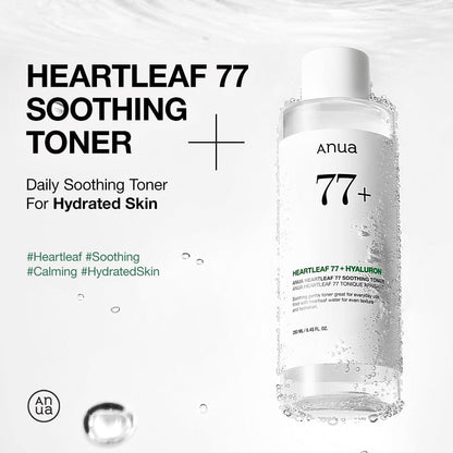 Toner ANUA Heartleaf 77 Soothing Toner pour une peau hydratée et apaisée