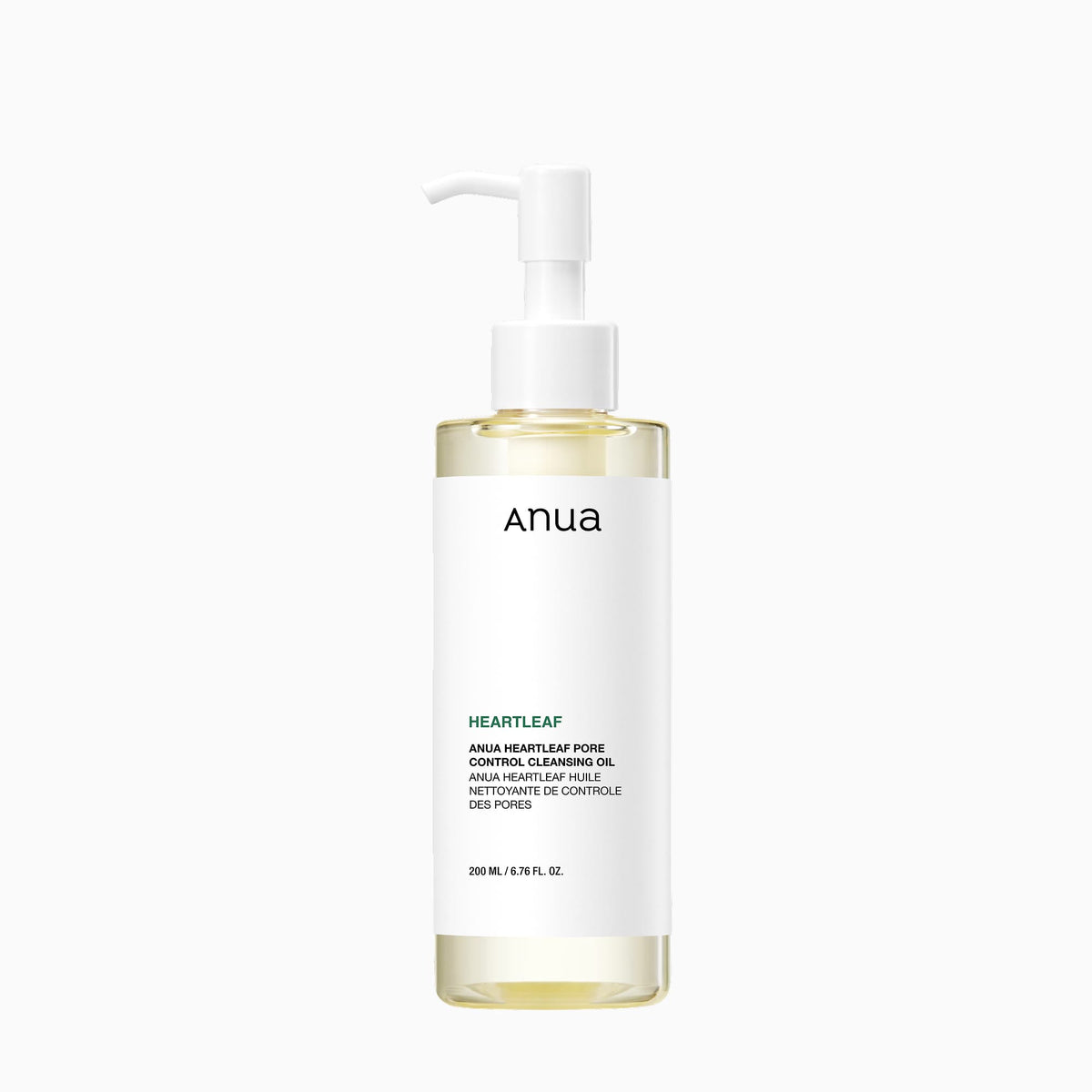 Huile démaquillante ANUA Heartleaf Pore Control Cleansing Oil, flacon pompe de 200 ml