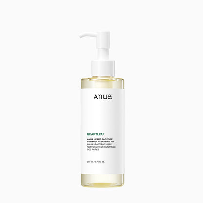 Huile démaquillante ANUA Heartleaf Pore Control Cleansing Oil, flacon pompe de 200 ml