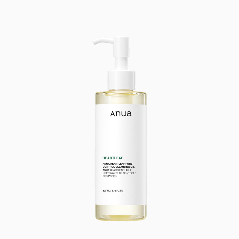 Huile démaquillante ANUA Heartleaf Pore Control Cleansing Oil, flacon pompe de 200 ml