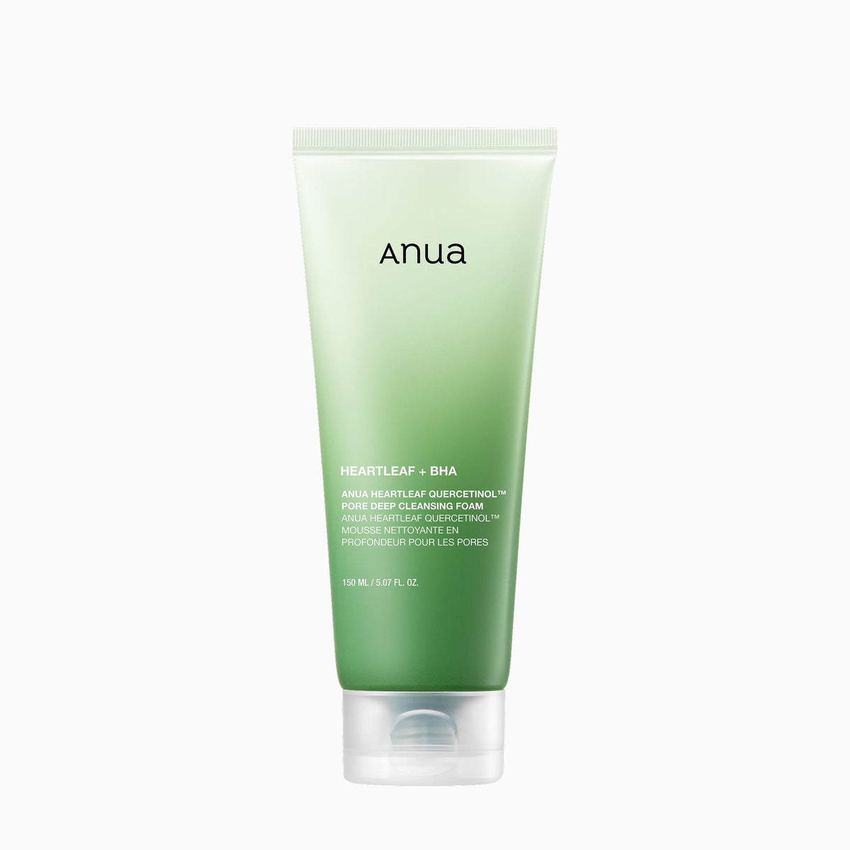 Mousse nettoyante ANUA Heartleaf Quercetinol Pore Deep Cleansing Foam, tube de 150 ml
