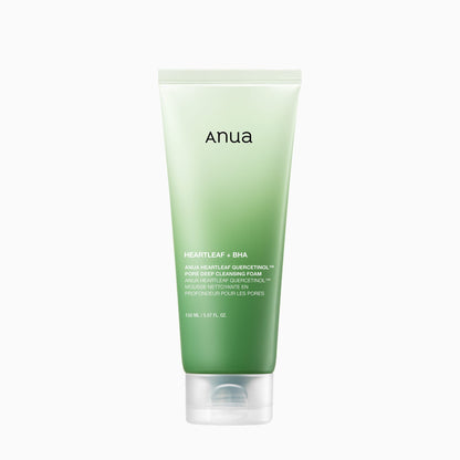 Mousse nettoyante ANUA Heartleaf Quercetinol Pore Deep Cleansing Foam, tube de 150 ml