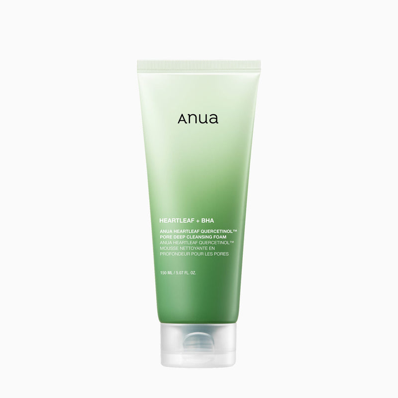 Mousse nettoyante ANUA Heartleaf Quercetinol Pore Deep Cleansing Foam, tube de 150 ml