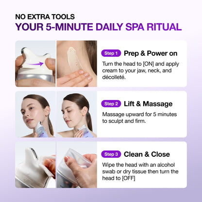Utilisation en 3 étapes de la crème ANUA Collagen Retinol Gua Sha Cream