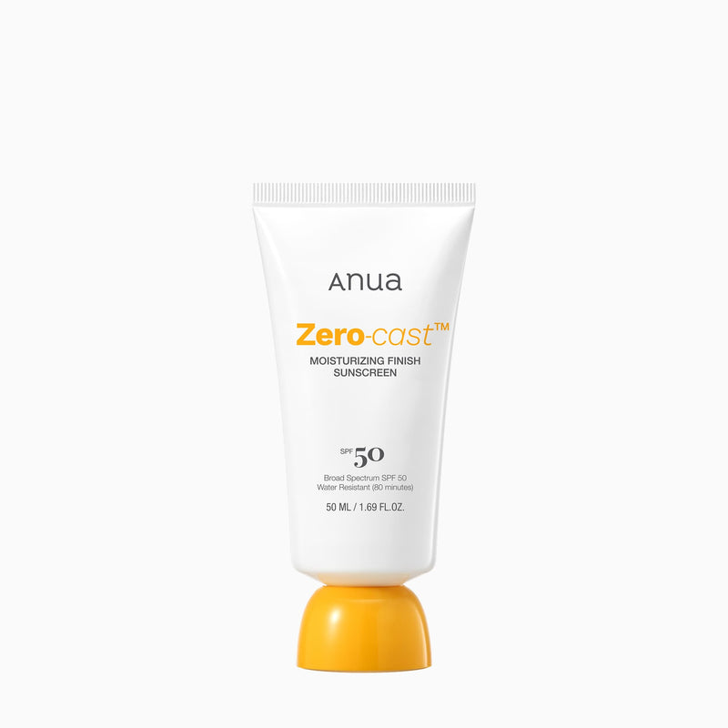 Crème solaire ANUA Zero-cast Moisturizing Finish Sunscreen SPF 50, tube de 50 ml