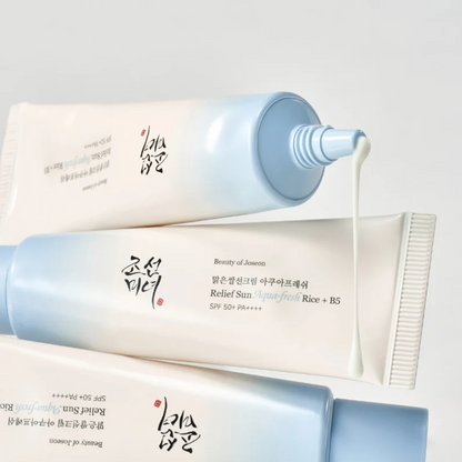 Tubes de la crème solaire Beauty of Joseon Relief Sun Aqua-Fresh Rice + B5