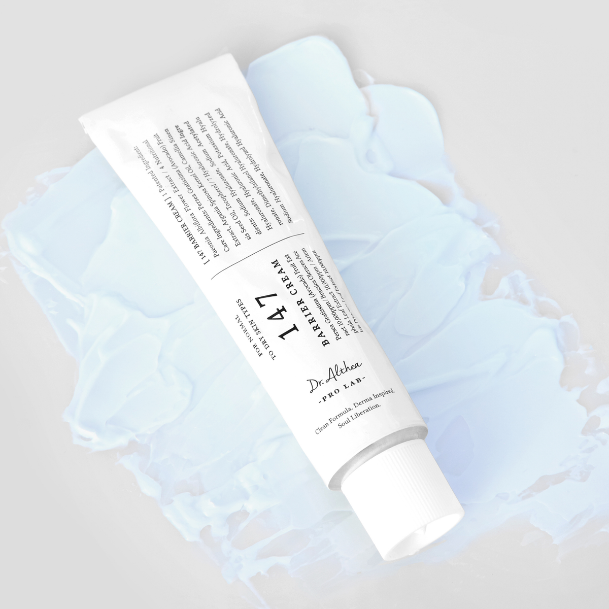 Texture bleutée de la crème Dr.Althea 147 Barrier Cream