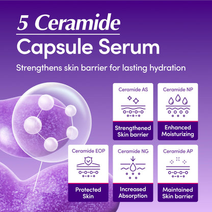 Capsules de 5 céramides du sérum Eqqualberry Bakuchiol Plumping Serum