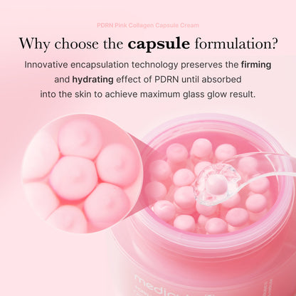 Technologie de capsules de la crème Medicube PDRN Pink Collagen Capsule Cream