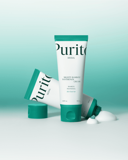 Crème Purito Seoul Mighty Bamboo Panthenol Cream, mise en scène