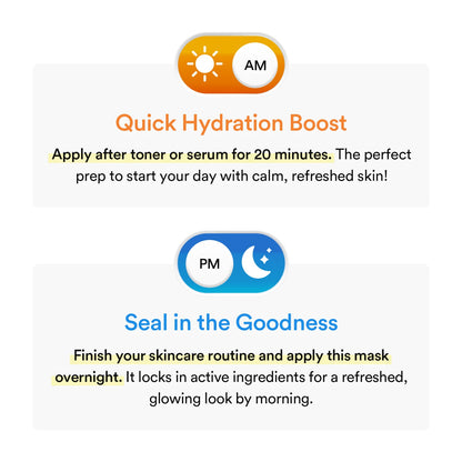 Utilisation du masque Abib : 20 minutes le matin ou toute la nuit